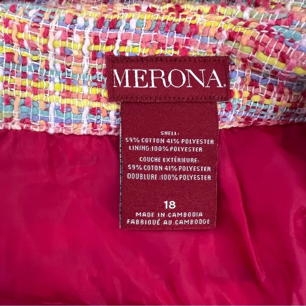 Merona skirt tweed multicolor rainbow 🌈 pencil Colorful Tweed Skirt - Picture 6 of 7